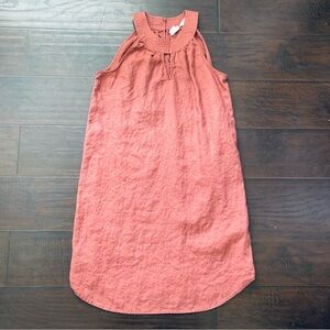 C&C California Women's Rose Pink High Neck Midi Linen Sundress | Size: M